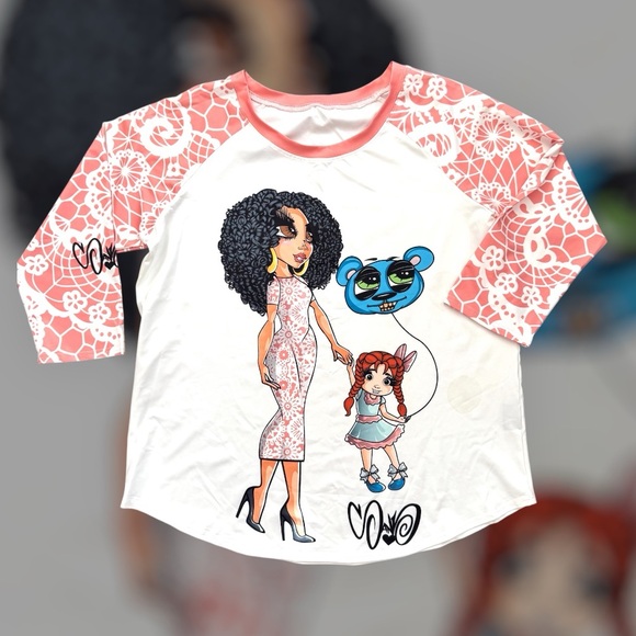 SANDONER 2018 limited edition doll graphic pullover top RARE size XL/2XL